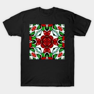 Red and Green Christmas Pattern Number 4 T-Shirt